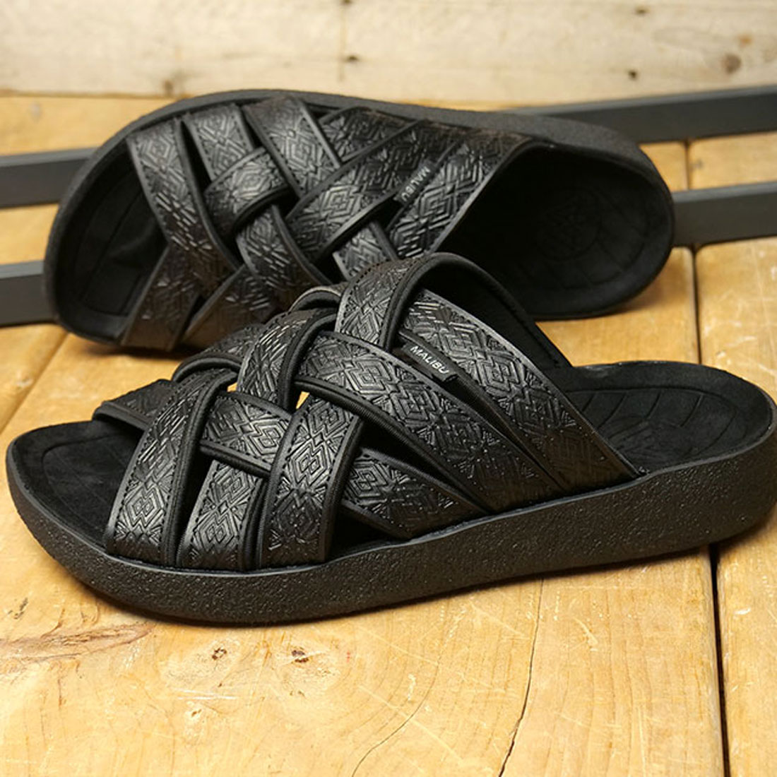 マリブサンダルズ　ZUMA LX マリブサンダルズ MALIBU SANDALS ZUMA LX CARVING BLACK/BLACK