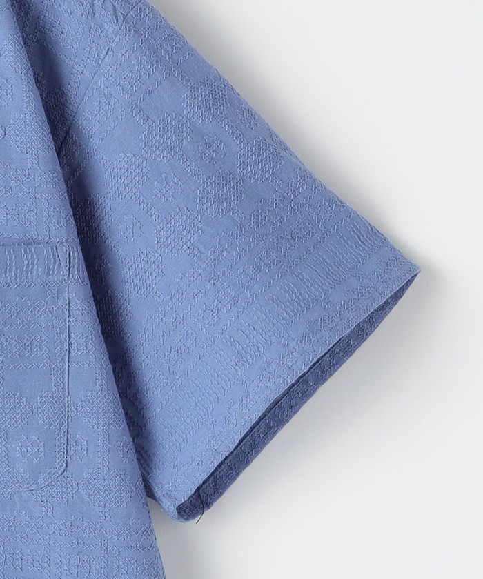 “Scotch & Soda”クリンクルバックエンブロイダリーシャツNavy Sugar Cane SC29361 Twill work flannel shirt Blue Size XL