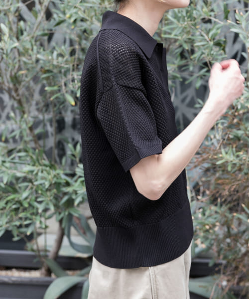 URBAN RESEARCH DOORS / アーバンリサーチ ドアーズ FORK&SPOON　メッシュパターンニットポロシャツ セール】FORK&SPOON メッシュパターンニットポロシャツ