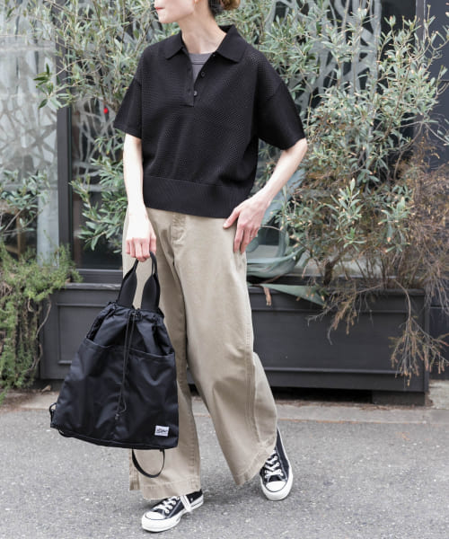 URBAN RESEARCH DOORS / アーバンリサーチ ドアーズ FORK&SPOON　メッシュパターンニットポロシャツ URBAN RESEARCH DOORS｜FORK&SPOON メッシュパターンニット