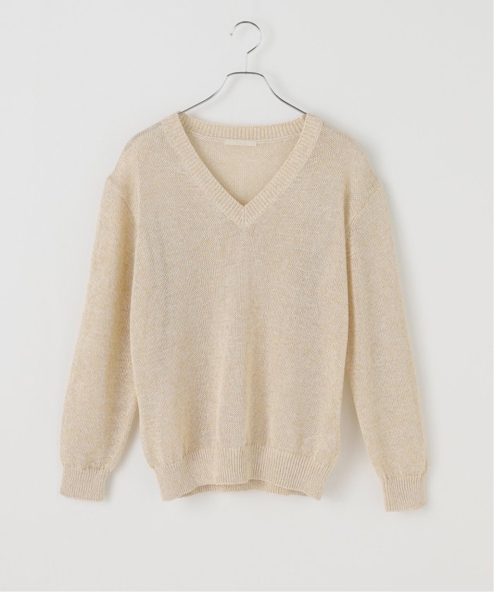 Plage LINEN MIX Vネック ニット LINEN MIX Vネック ニット（ニット／セーター）｜Plage