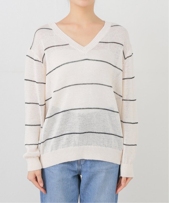 LINEN MIX Vネック ニット(508205435) | プラージュ(Plage) - d