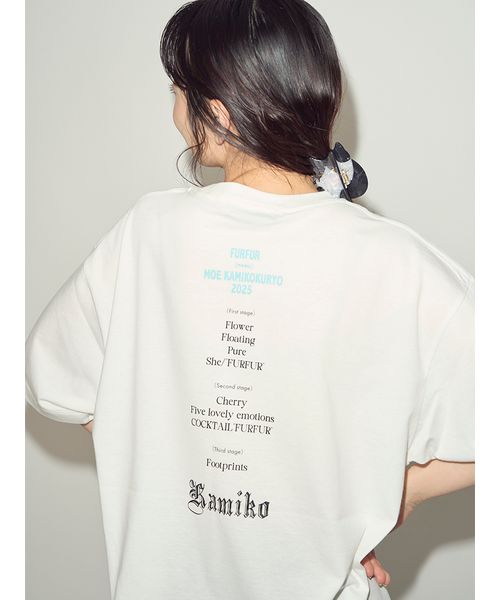 FURFUR 【上國料萌衣コラボ】カラーポートレートTシャツ ホワイト　サイズ2 上國料萌衣コラボ】カラーポートレートTシャツ（UNISEX）(T