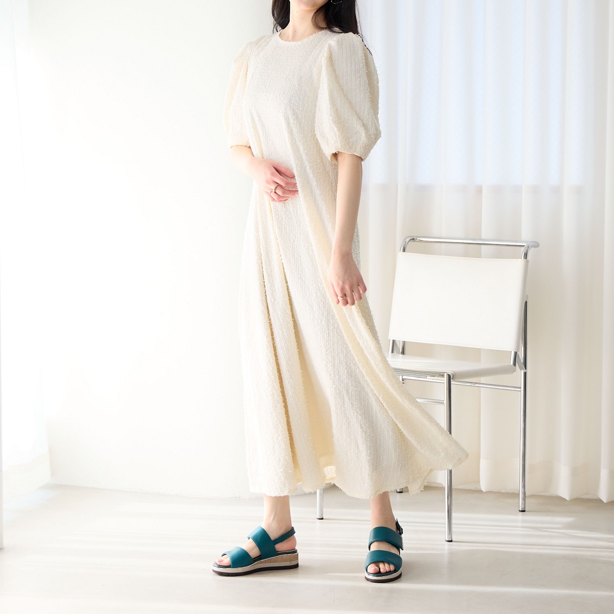 【美品】HIMIKO ホワイト サンダル HIMIKO サンダル 「HIMIKO」「ZOZOTOWN限定」カットワーク