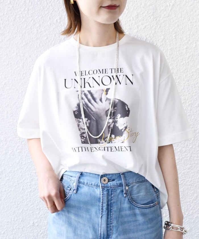 tシャツ 「SHIPS別注」81BRANCA:フォト ワイド TEE レディース SHIPS別注】81BRANCA:フォト ワイド TEE（Tシャツ/カットソー