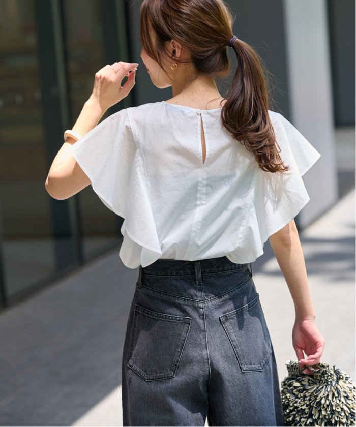 セール 30%OFF】《追加》コットンボイルラッフルブラウス