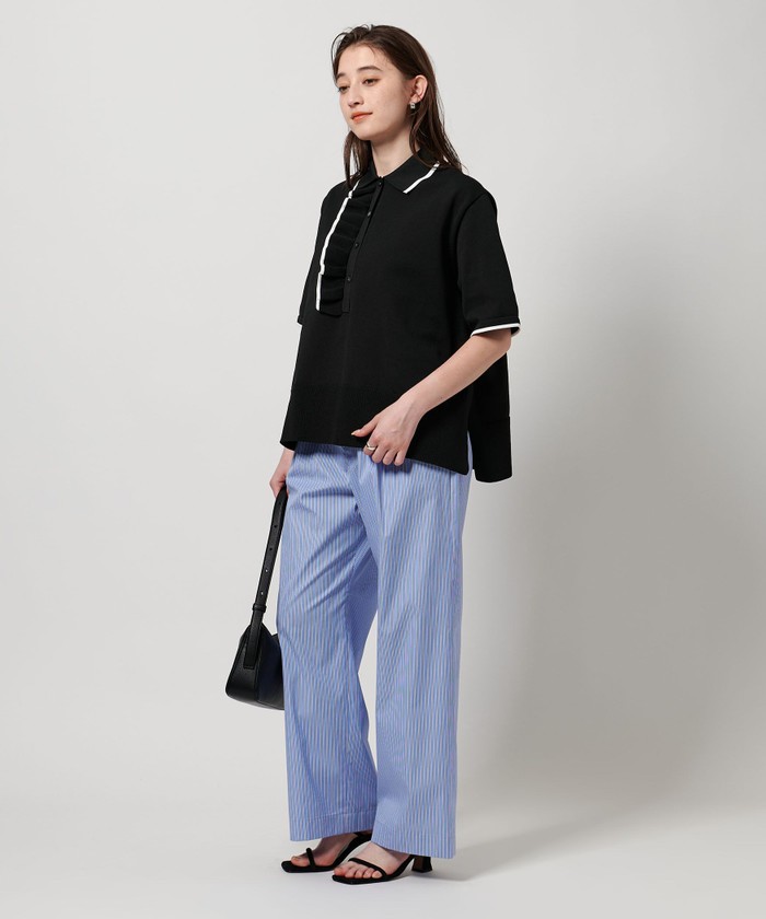 ユナイテッドアローズ　ミニマルフリル ニット 5SL UNITEDARROWS ミニマルフリル ニット 5SL（ニット/セーター）｜UNITED ARROWS