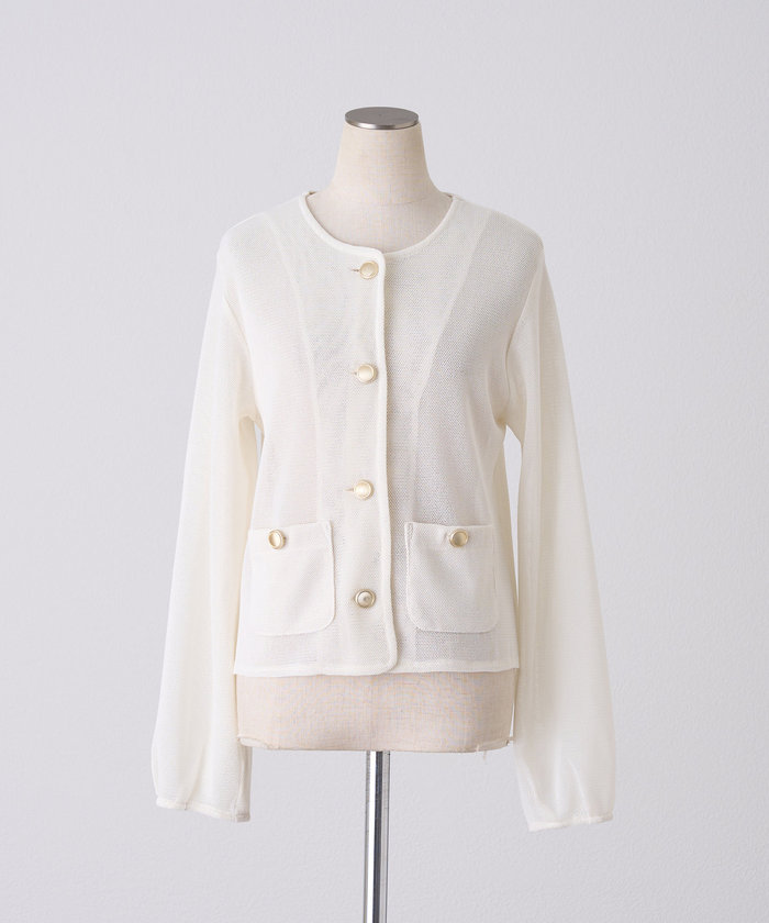 クーポン】【natural couture】ラッセルノーカラー羽織