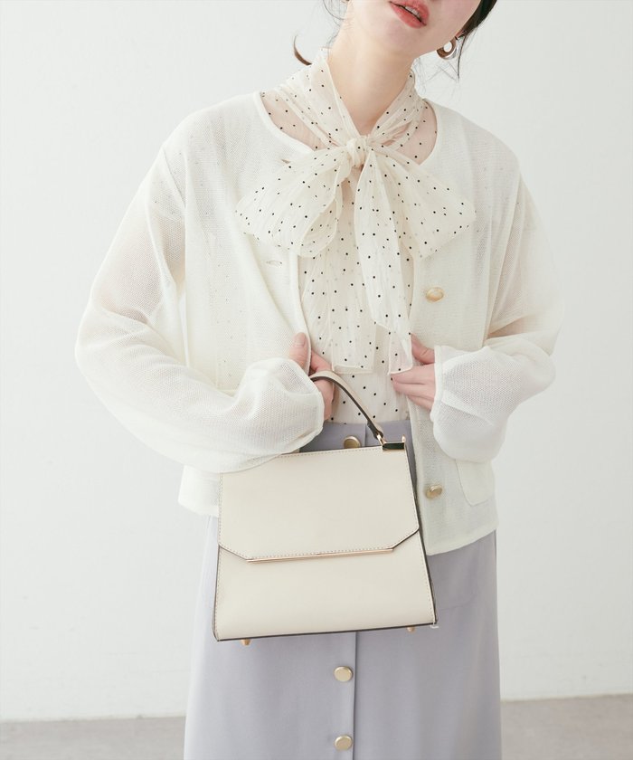 クーポン】【natural couture】ラッセルノーカラー羽織