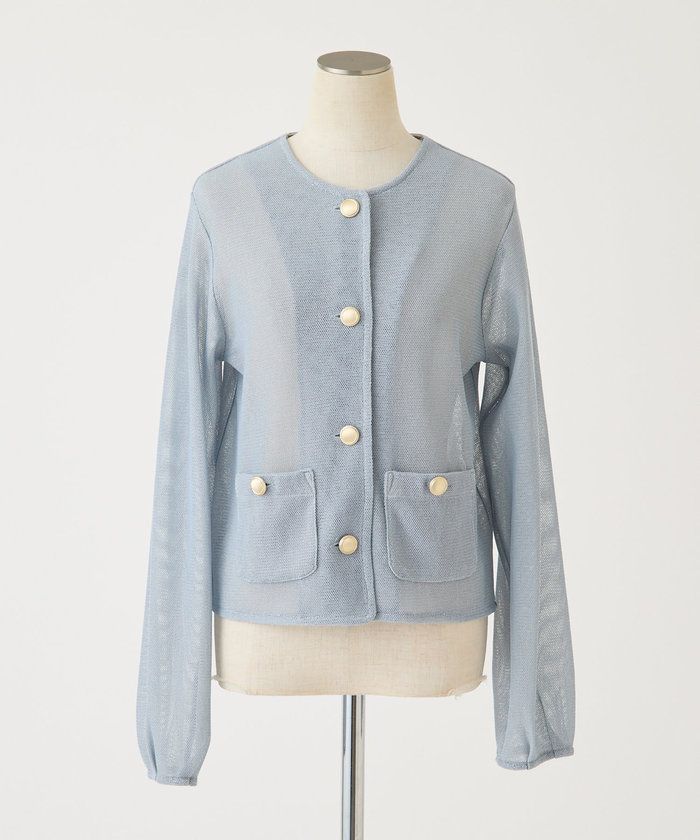 natural couture ラッセルノーカラー羽織ジャケット パルクロ限定】ラッセルノーカラー羽織ジャケット | natural