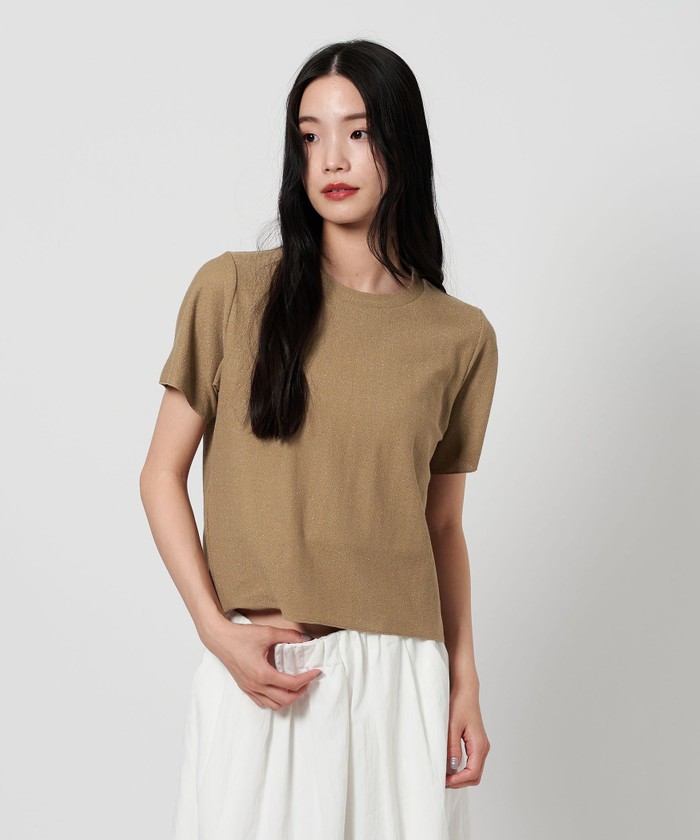 BEAUTY&YOUTH UNITED ARROWS｜ラメ ショートスリーブ Tシャツ