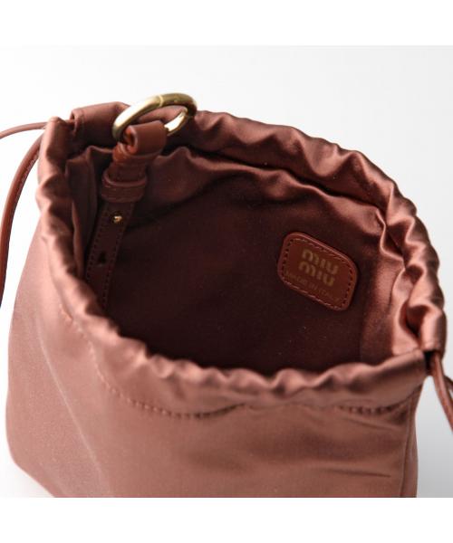 【大人気】MiuMiu ★メイクポーチにも サテン 巾着 ポーチ セール】ミュウミュウ Miu Miu MIUMIU ポーチ 5NG010 049 サテン