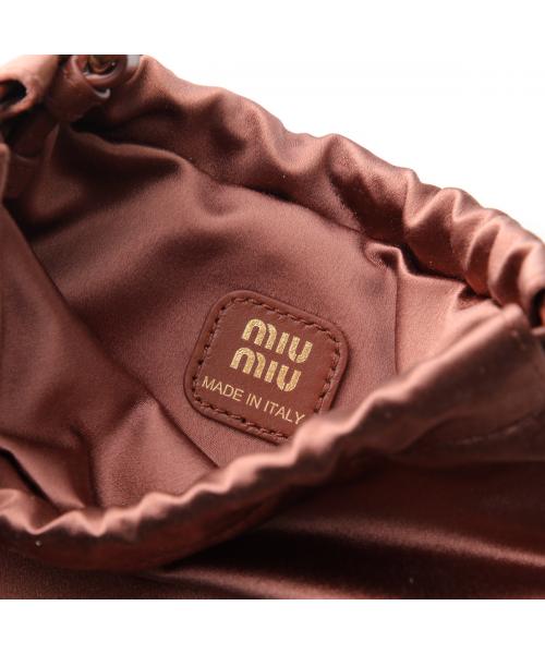 セール】ミュウミュウ Miu Miu MIUMIU ポーチ 5NG010 049 サテン