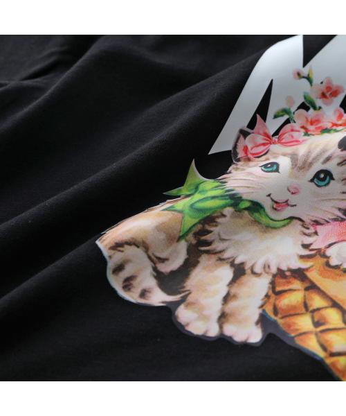 (SALE)( エムエスジーエム)【猫がかわいいシャツ】 MSGM KIDS tシャツ CAT グラフィック クロップドTシャツ キッズ