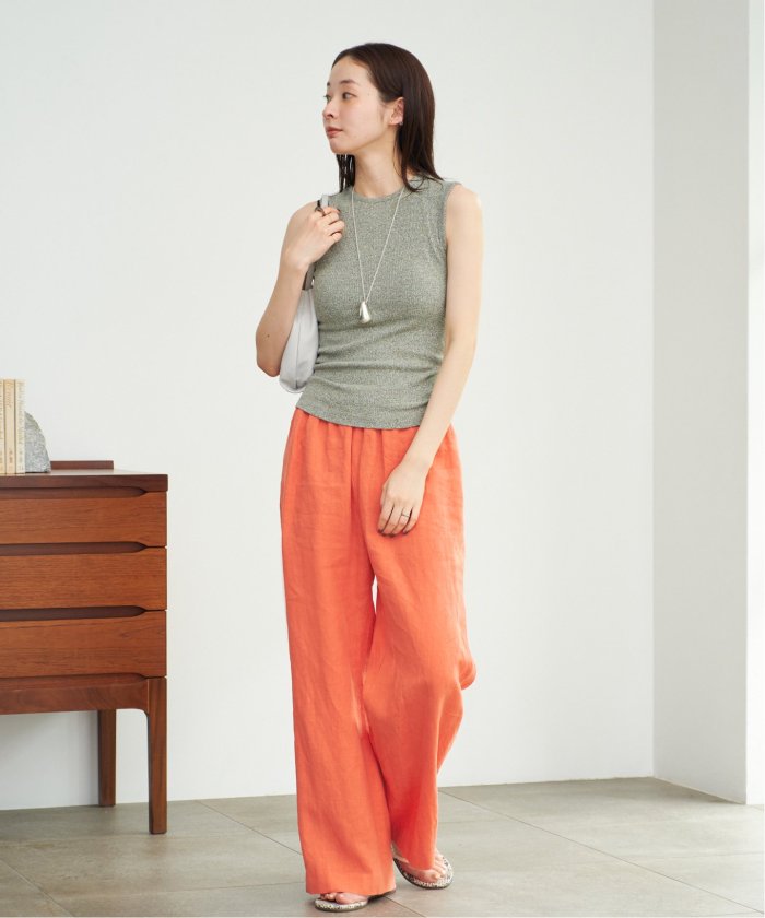 セール 30%OFF】French LINEN EASY パンツ(508212038