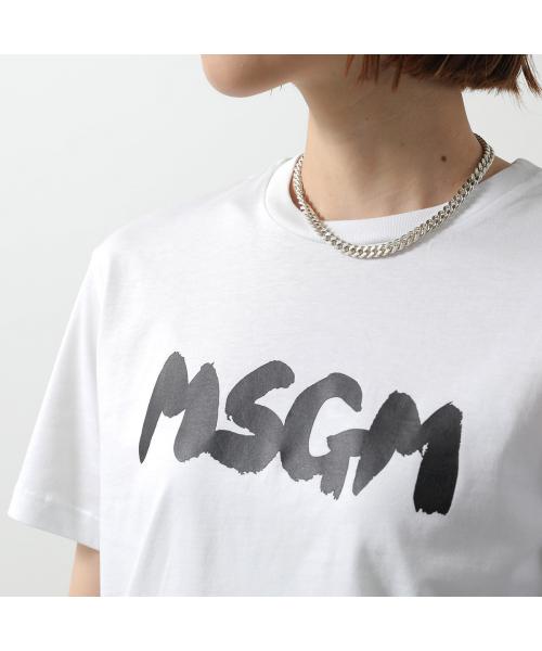 新品 MSGM ロゴTシャツ レディース 半袖 ホワイト ブランド 白 L