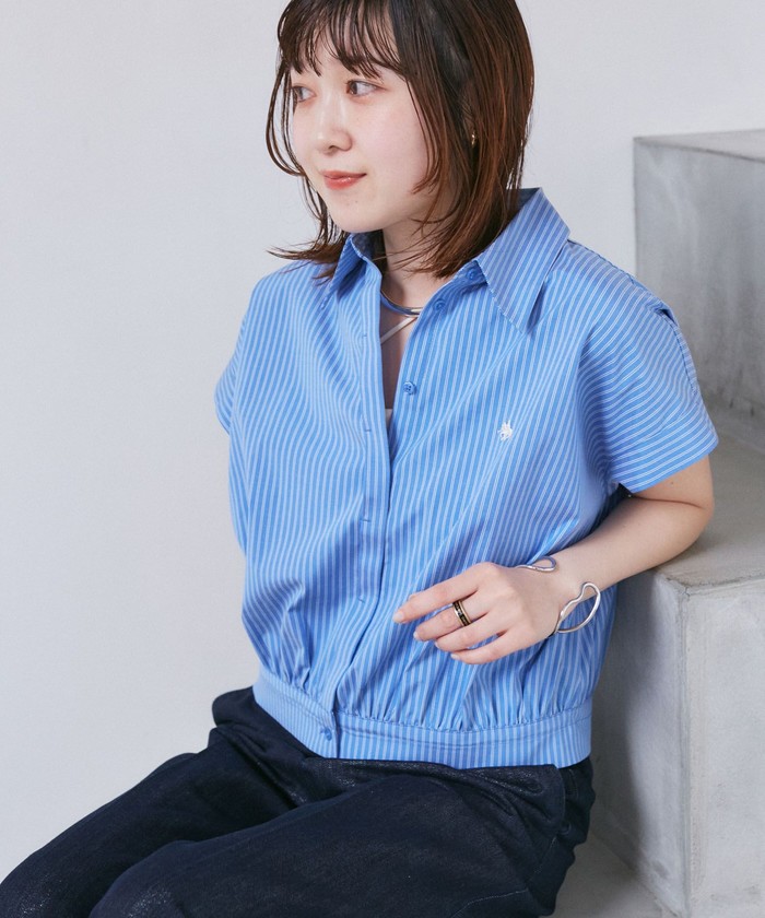 POLO BCS】VIS別注フレンチスリーブドローストリングシャツ