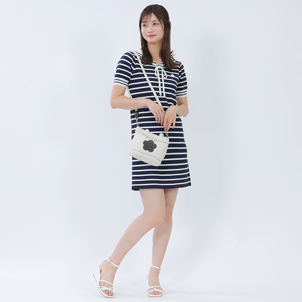 マリークワント MARY QUANT オーロラビーズクロッシェ 2WAY