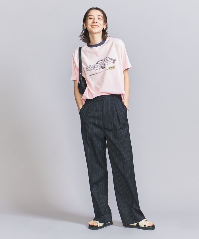 新品タグ付き　BEAUTY&YOUTH別注 Americana 半袖Tシャツ セール】【別注】＜Americana＞ロゴTシャツ（Tシャツ/カットソー