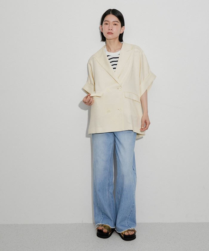 【アダムエロペ】ショートスリーブシャツJK アダムエロペ ショートスリーブシャツジャケット JK ブラック