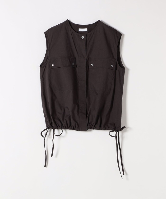 SHIPS for women / シップスウィメン SHIPS any:〈洗濯機可能〉ポプリン フレンチスリーブ ポケット ドロスト シャツ セール】SHIPS any:〈洗濯機可能〉ポプリン フレンチスリーブ
