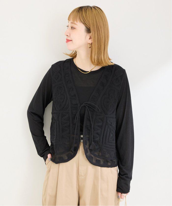 追加2予約》【WEB限定】手洗い可 / メッシュ刺繍ベスト