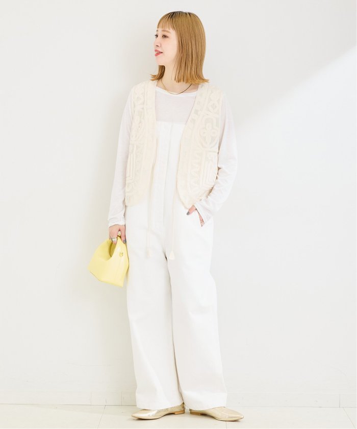 メッシュ刺繍ベスト（ベスト）｜B.C STOCK（ベーセーストック