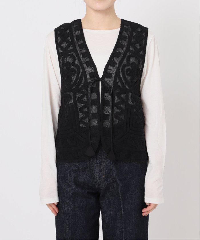 メッシュ刺繍ベスト（ベスト）｜B.C STOCK（ベーセーストック