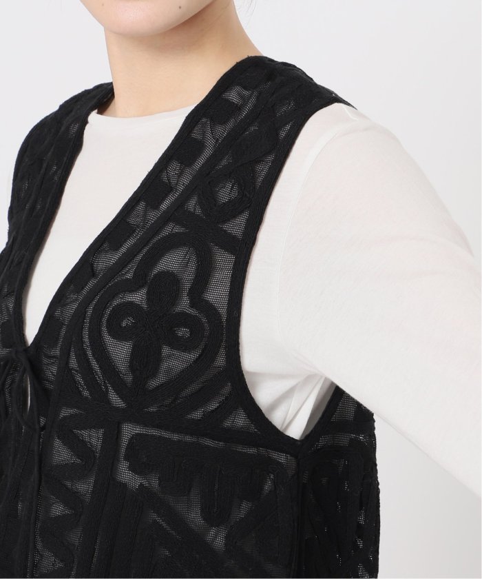 追加2予約》【WEB限定】手洗い可 / メッシュ刺繍ベスト
