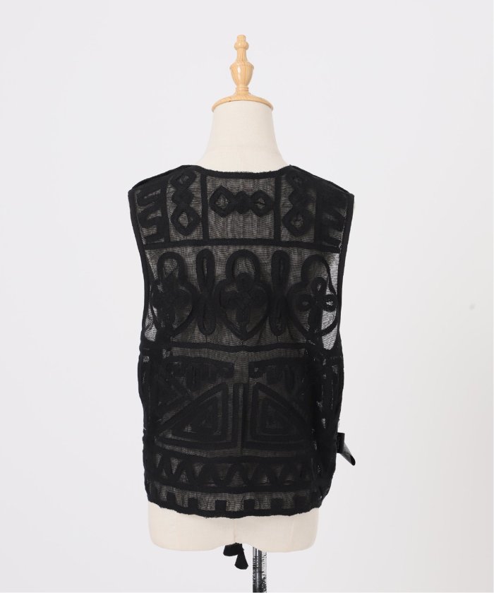 追加2予約》【WEB限定】手洗い可 / メッシュ刺繍ベスト