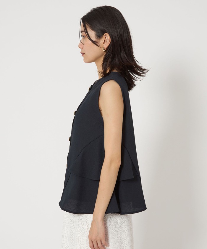 カーディガン サイドフレア 2WAY ジレ プルオーバー レディース green label relaxing カーディガン サイドフレア 2WAY ジレ