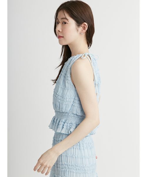 【T-ポイント5倍】 ギャザーシフォンセットアップ(508221482) | CELFORD(CELFORD ウェア