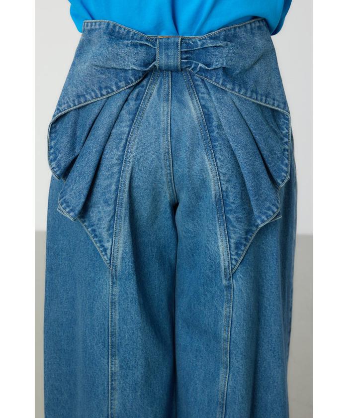 ビッグリボンデニムパンツ　ブルー RODEO CROWNS WIDE BOWL RODEO CROWNS WIDE BOWL ビッグリボンデニムパンツ BLU