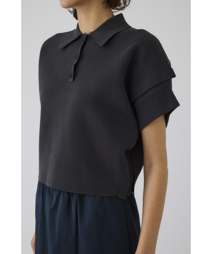 RIM.ARK リムアーク Mohair polo knit リムアーク RIM.ARK Mohair polo knit （BLK） - ファッション