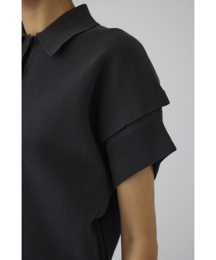 rimark style polo knit グレー rimark style polo knit グレー