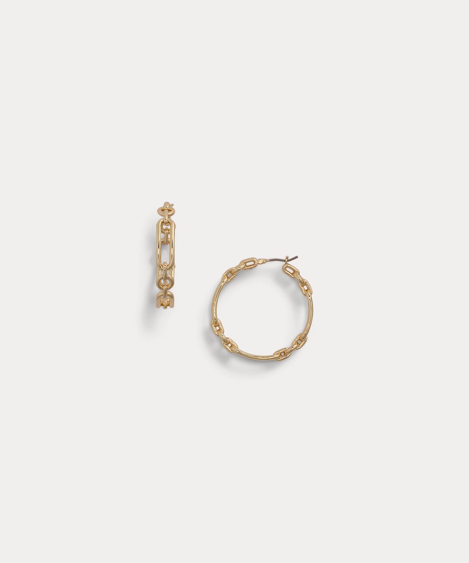 NEW★Ralph Lauren★リンク・フープ/ピアス ゴールドプレーテッド リンク フープ ピアス(508221394