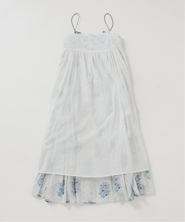 お値段交渉可‼️ヌキテパ COTTON JACQUARD LILY PRIN❤️ Cotton Jacquard Lily Print Shirring Dress | Pasand by ne