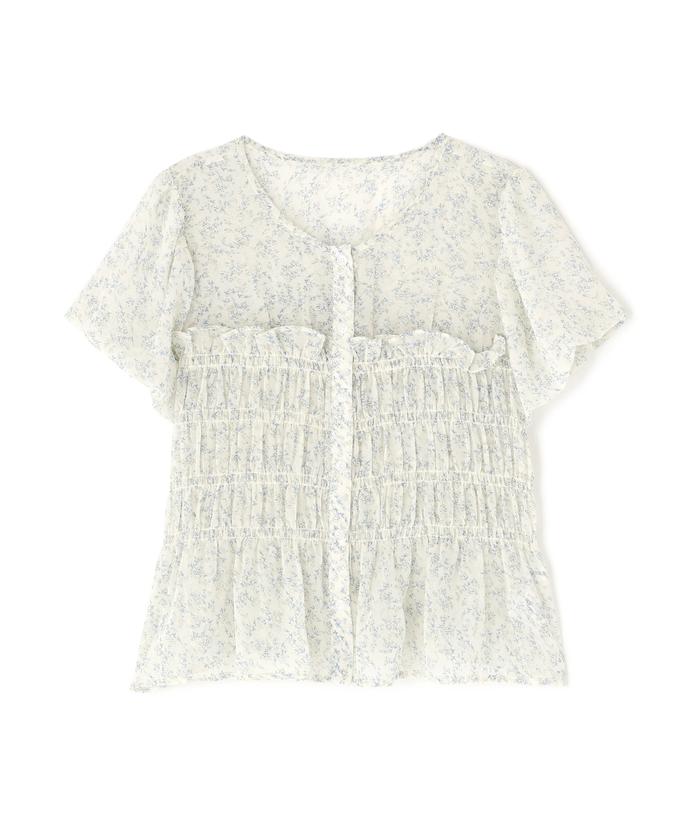 Natural Beauty Basic ミニフラワーシャーリングブラウス セール】ミニフラワーシャーリングブラウス(508218681