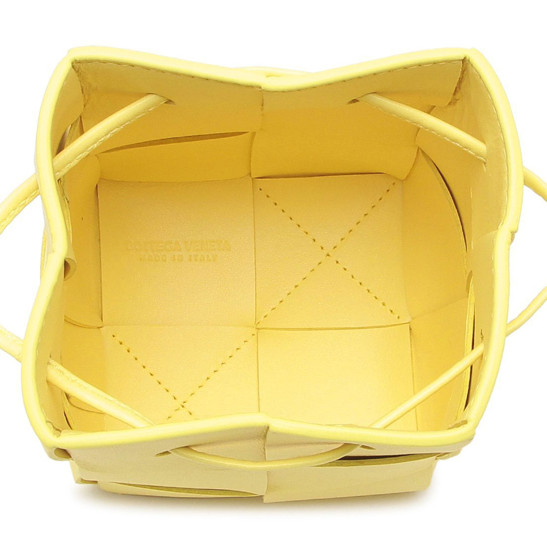 ボッテガヴェネタ⭐️イエロー レザー ボストンバッグ 編み込み