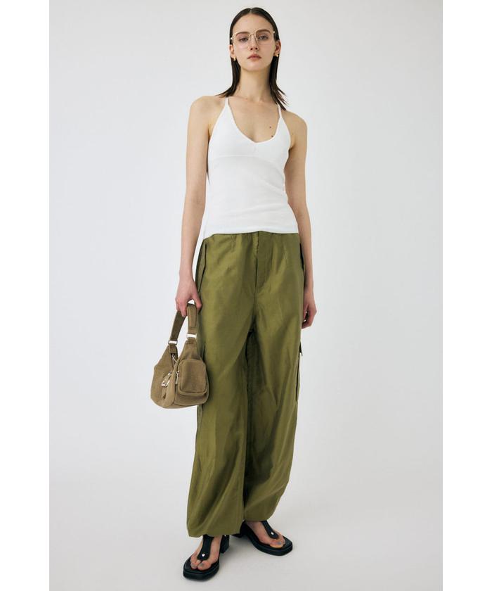MOUSSY HALTER KNIT キャミ キャミソール レッド セットアップ対応】HALTER KNIT キャミソール（キャミソール