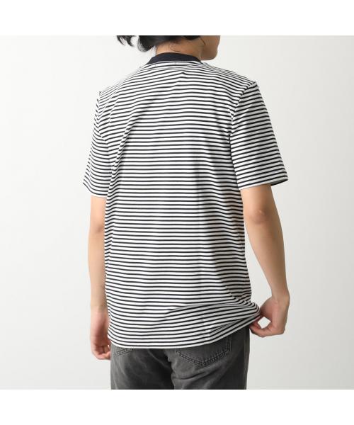 FRED PERRY Tシャツ Fine Stripe ファイン ストライプ M6581 Fine Stripe Heavy Weight Tee - Navy / Tennis Blue | Men's T