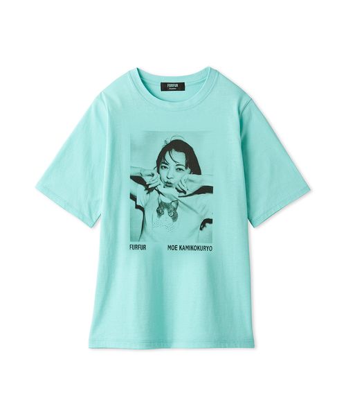 上國料萌衣コラボ】モノクロポートレートメモリアルTシャツ