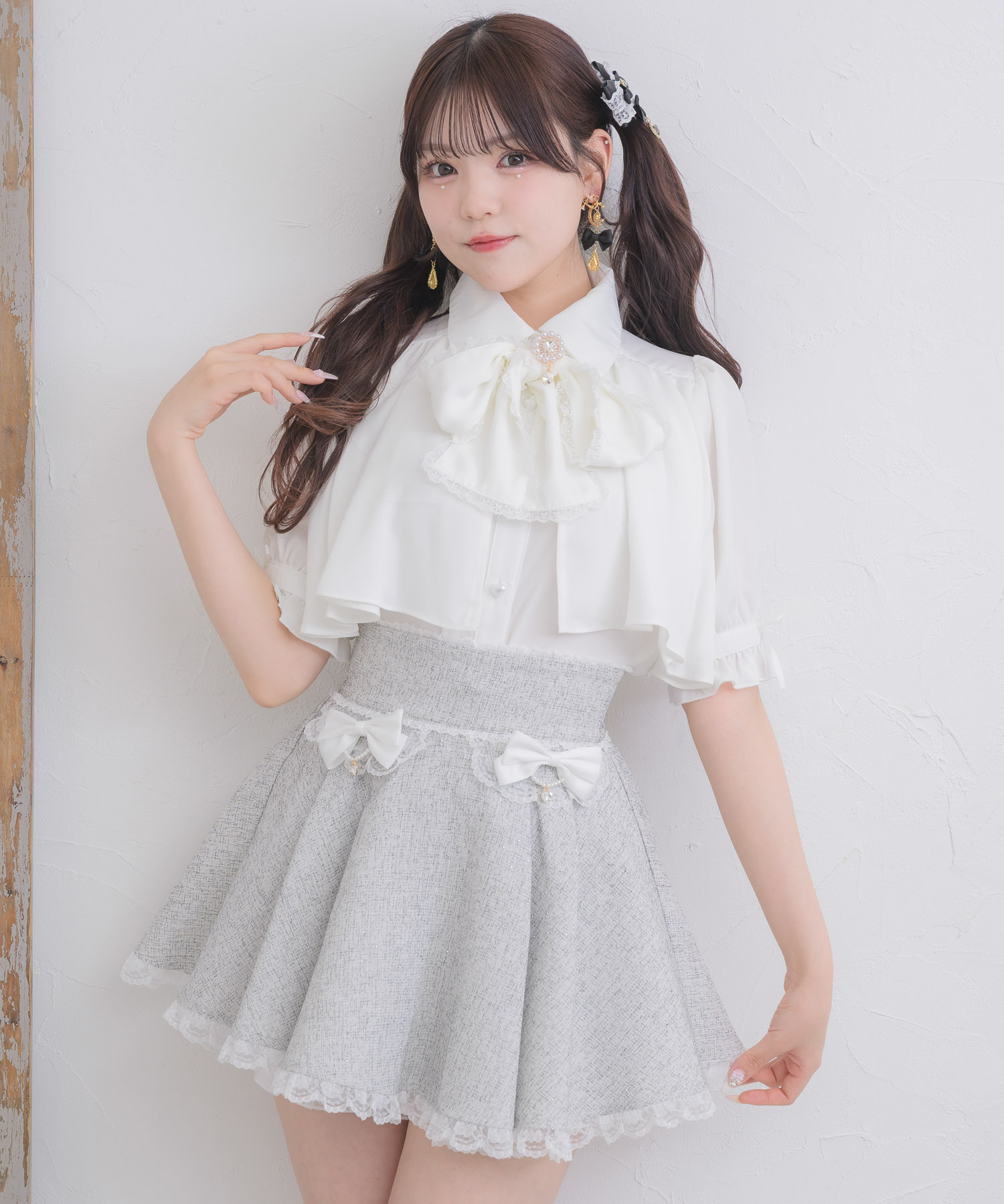 極美品 rokh ロク ストライプシャツ ボウタイシャツ ボウタイ