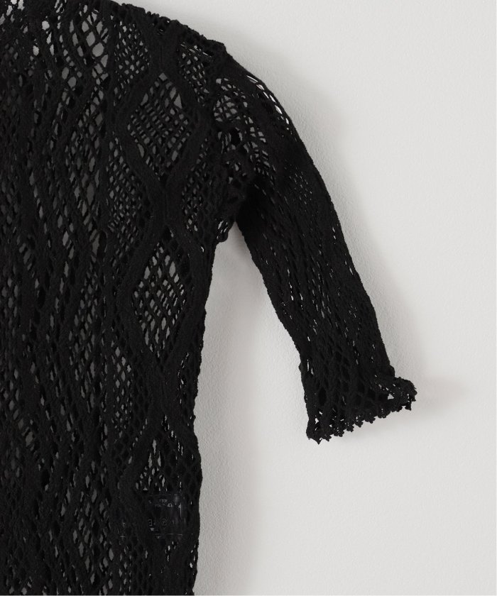 EUCHRONIA ユークロニア レースショートスリーブトップス セール】EUCHRONIA 別注 Lace long sleece tee：カットソー（T