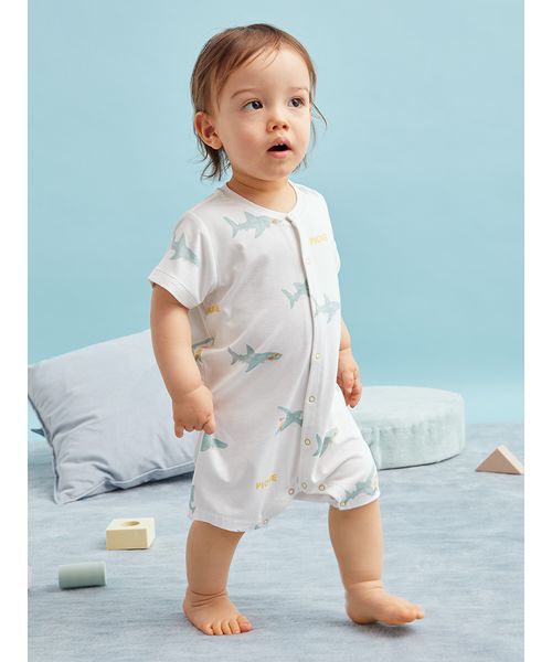 低価格 BABY】【接触冷感】SHARK柄ロンパース(508228452) | GELATO ルームウェア・パジャマ