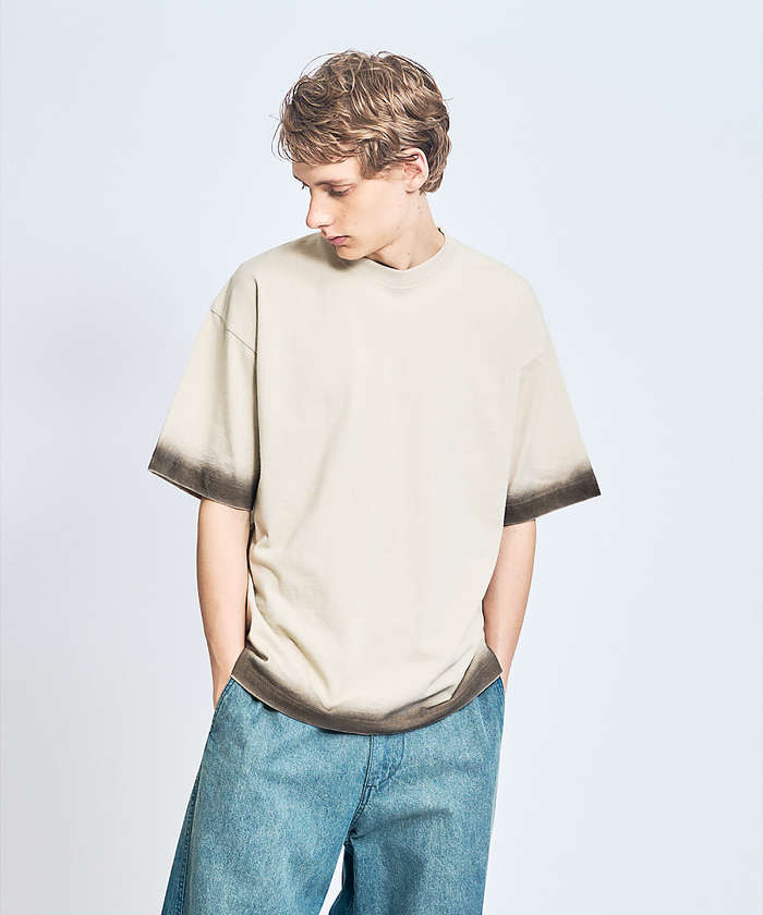 ヴィンテージデザイン スプレープリント 半袖Tシャツ / オーバーサイズ セール 20%OFF】ヴィンテージデザイン スプレープリント 半袖T