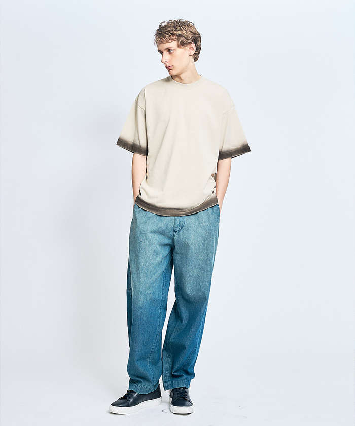 ヴィンテージデザイン スプレープリント 半袖Tシャツ / オーバーサイズ セール 20%OFF】ヴィンテージデザイン スプレープリント 半袖T