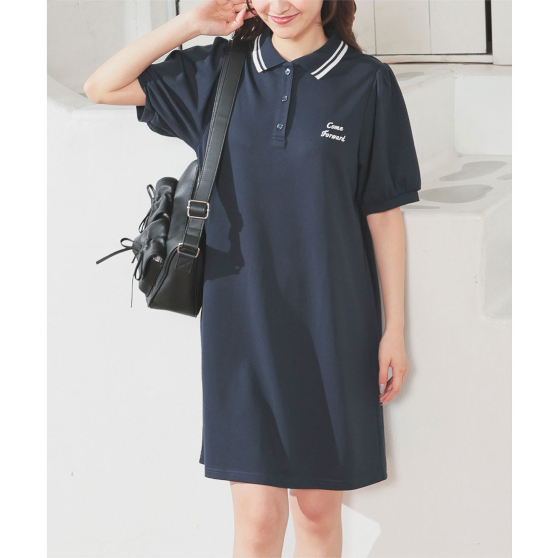 ＊関税送料込み＊ PATOU◆ミニポロワンピース miniministore 配色リブポロワンピース レディース【ゆう