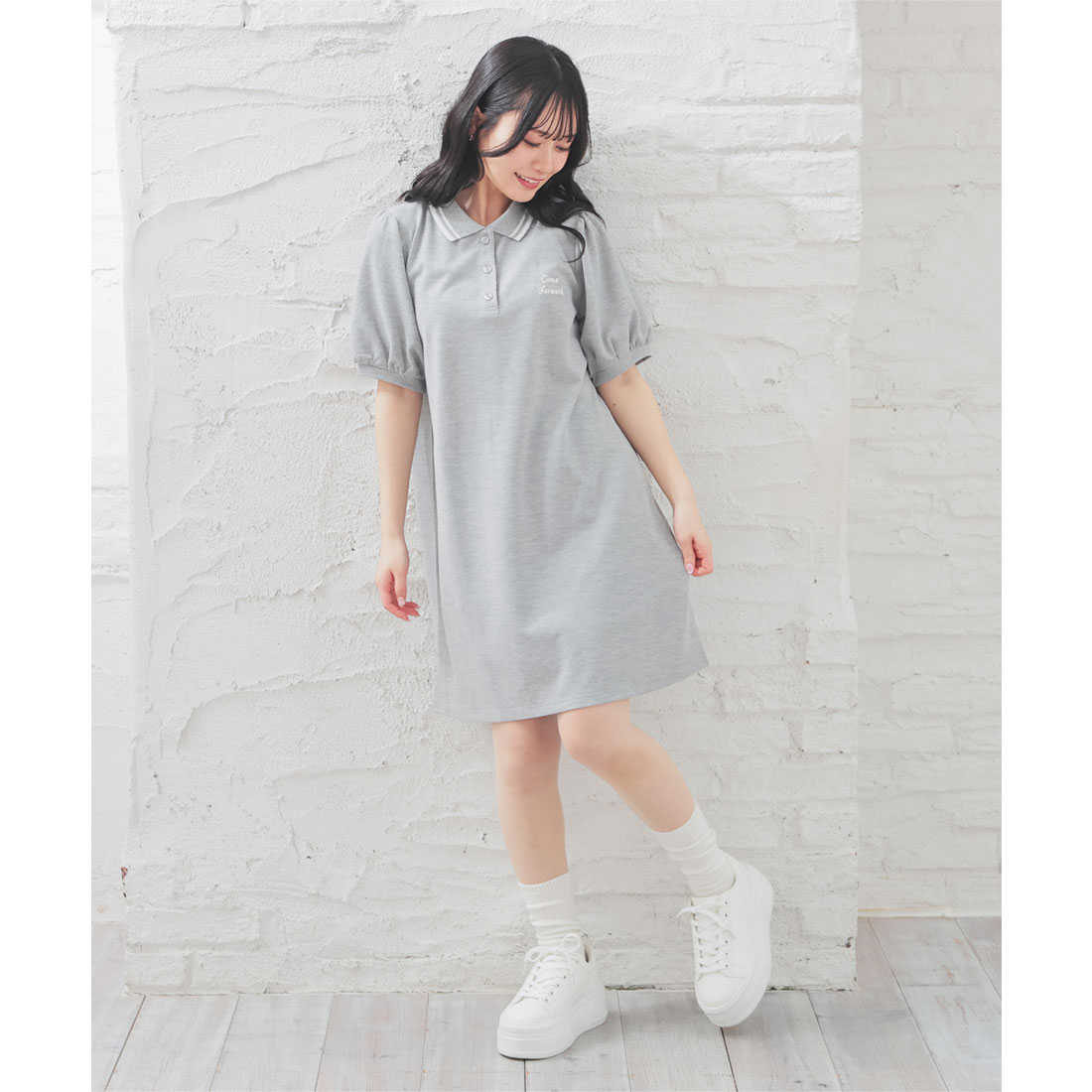 ＊関税送料込み＊ PATOU◆ミニポロワンピース miniministore 配色リブポロワンピース レディース【ゆう