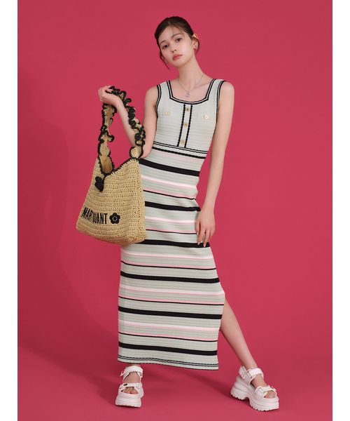 LILY BROWN×MARY QUANT】デイジーボタンノースリーブニット